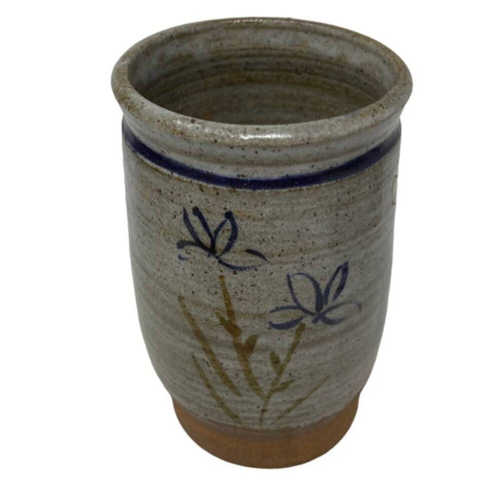 MARTZEN Art Pottery Flower Stoneware Minimalist Vase 5.5" Signed
